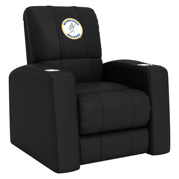 Dreamseat Relax Recliner with Milwaukee Brewers Cooperstown Primary Logo XZ418301RHTCDBLK-PSCOOP0125 - main